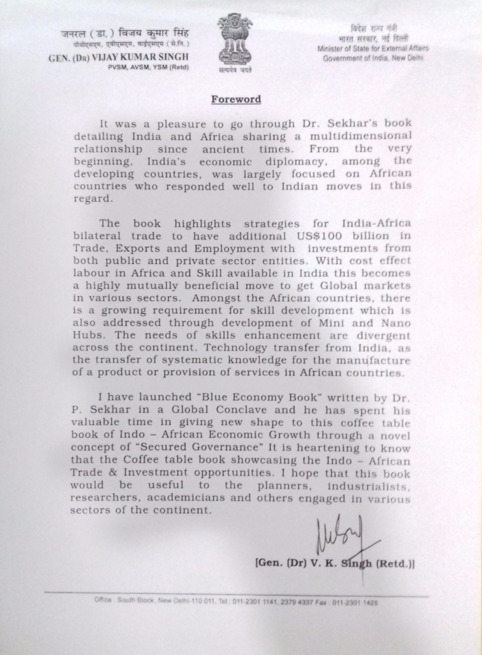 Testimonial by Gen. (DR) Vijay Kumar Singh, PVSM, AVSM, YSM (Retd.)